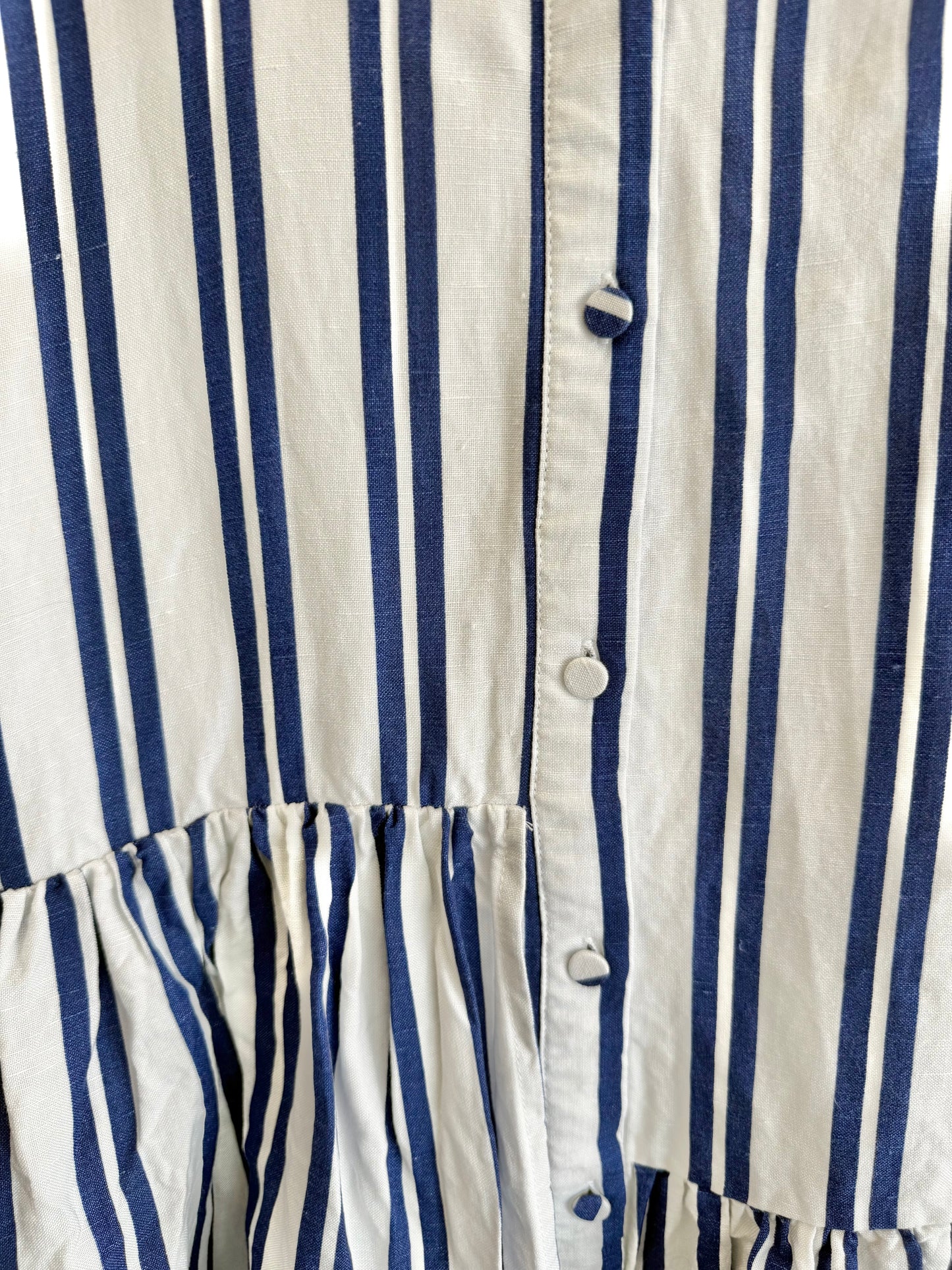Bohemian Traders Genoa Mini Shirt Dress – Blue / White Stripe - Size XXS