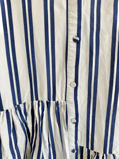 Bohemian Traders Genoa Mini Shirt Dress – Blue / White Stripe - Size XXS