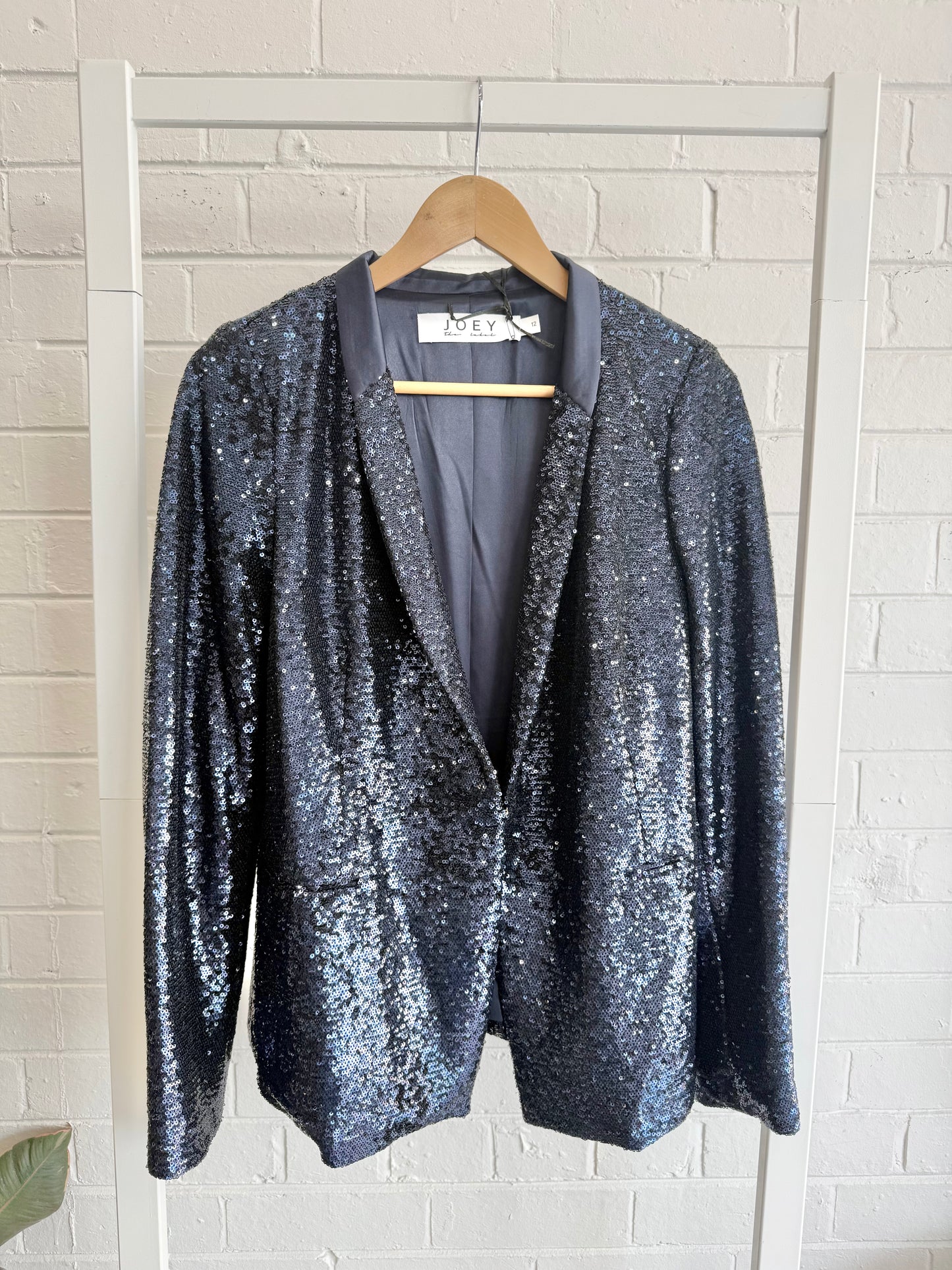 BNWT Joey The Label Sequin Jacket – Navy - Size 12