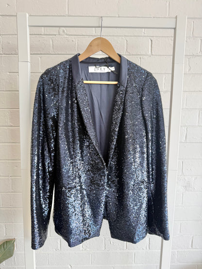 BNWT Joey The Label Sequin Jacket – Navy - Size 12
