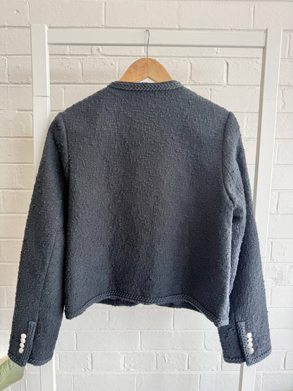 BNWT Unison Bouclé Jacket - Navy - Size 12