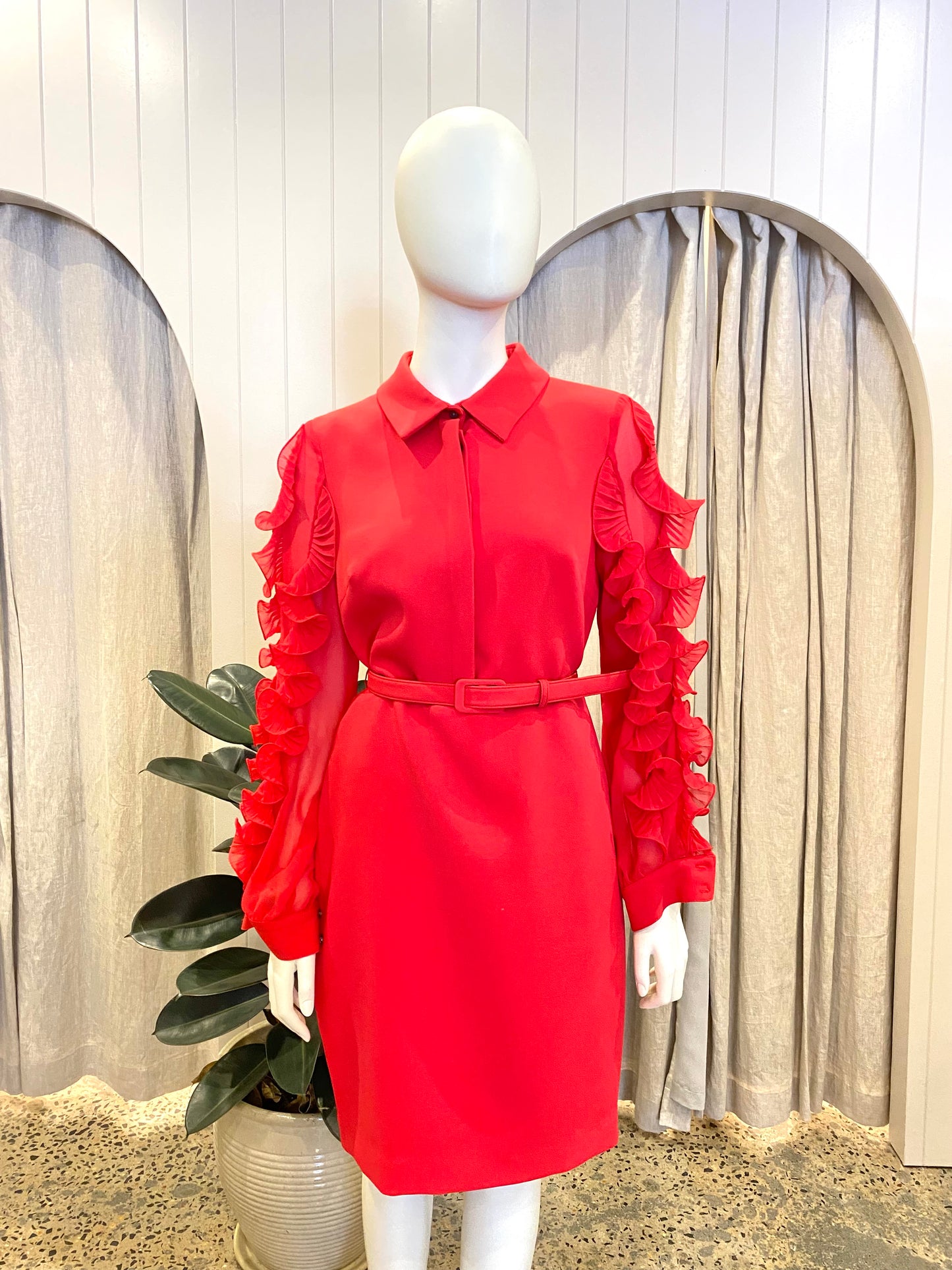 Badgley Mischka Red Cocktail Dress - Size 8