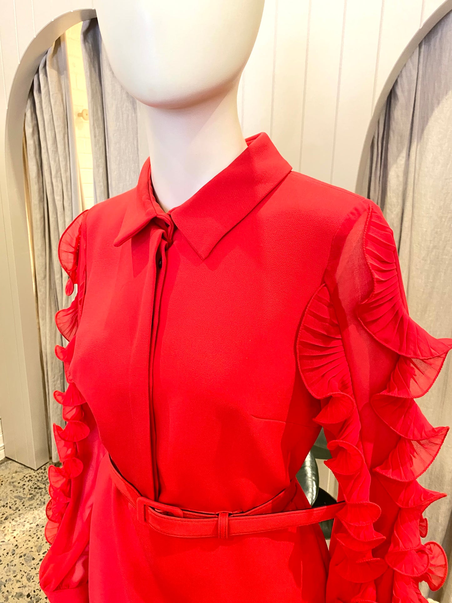 Badgley Mischka Red Cocktail Dress - Size 8