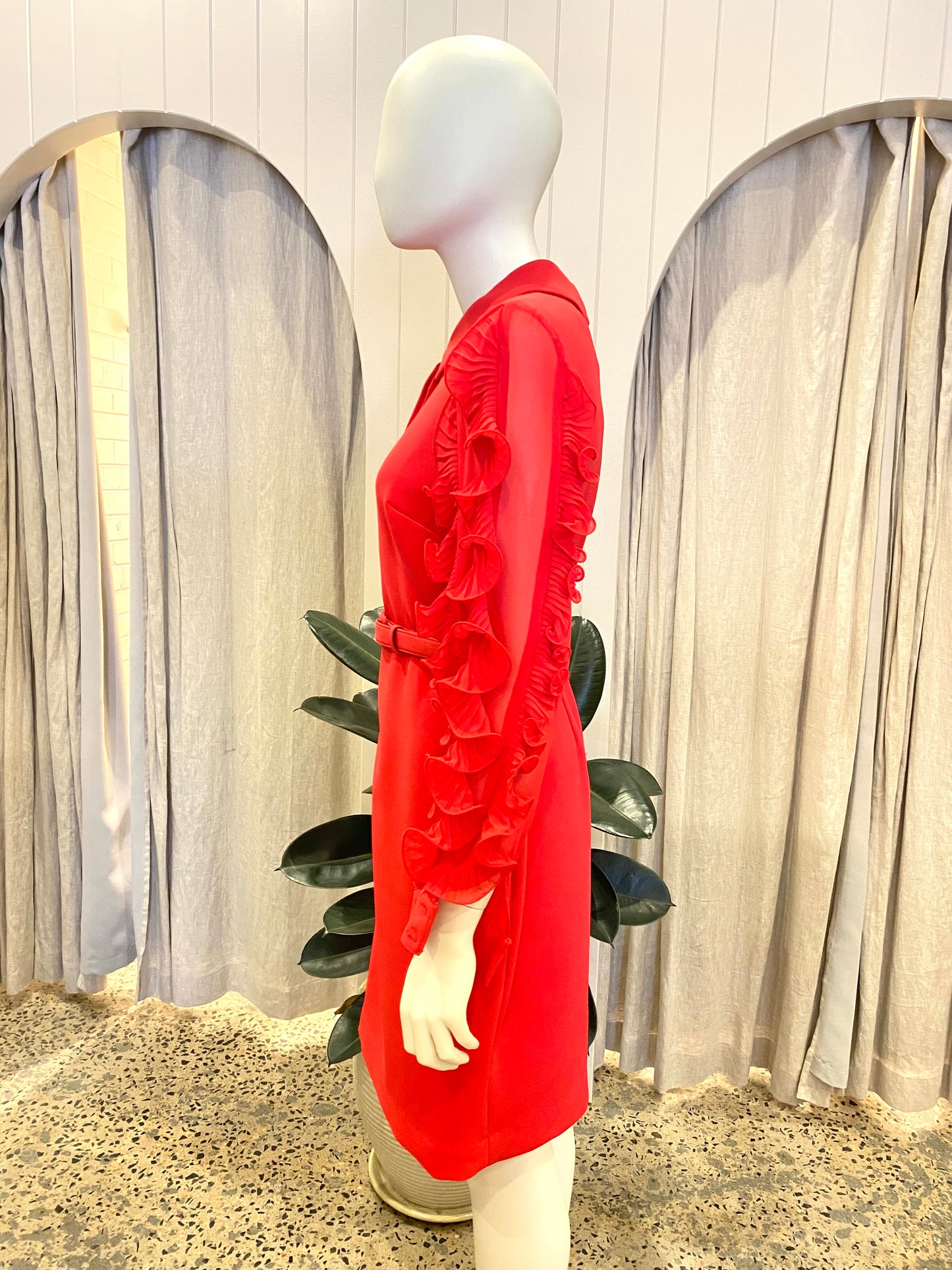 Badgley Mischka Red Cocktail Dress - Size 8