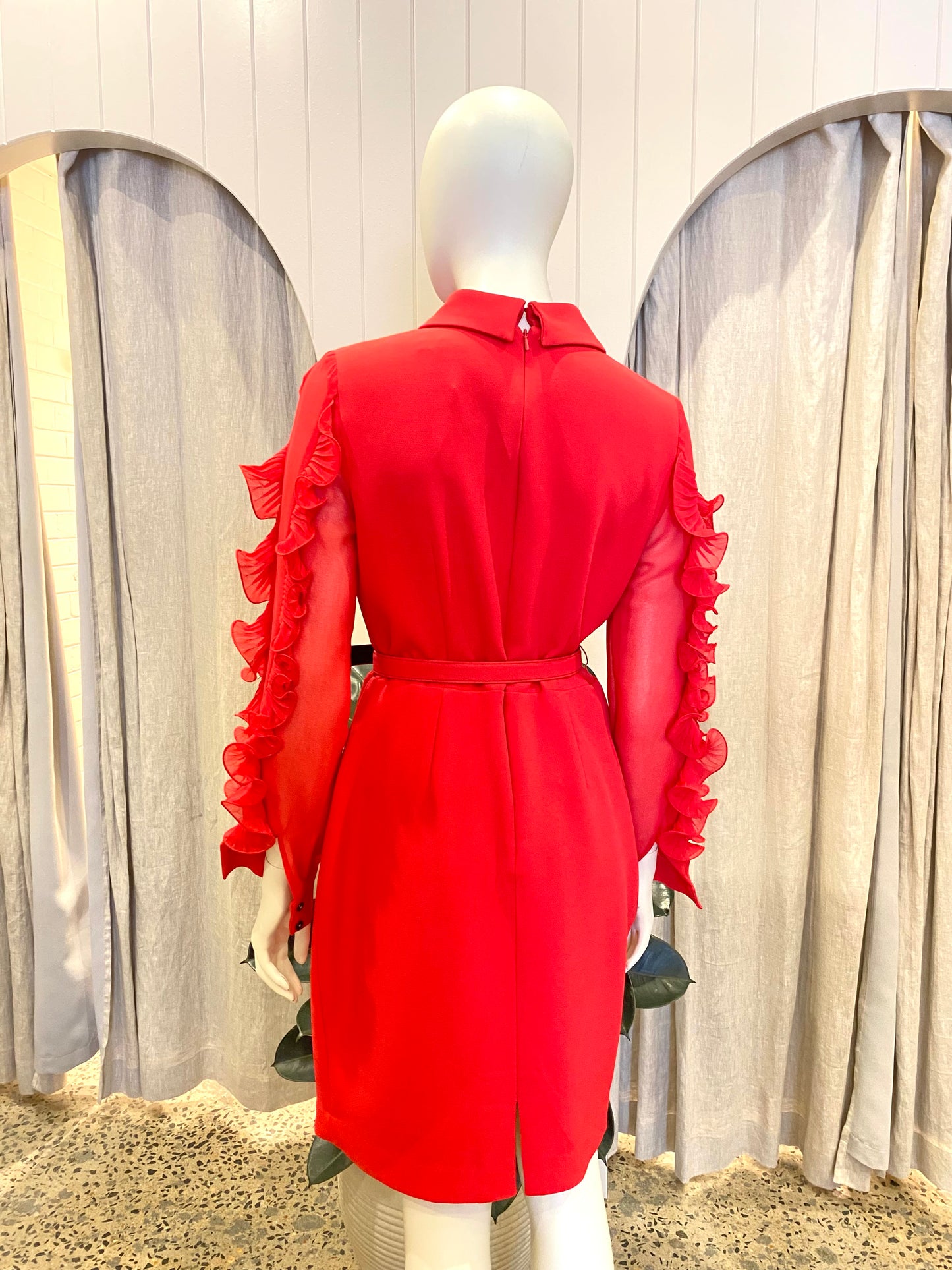 Badgley Mischka Red Cocktail Dress - Size 8