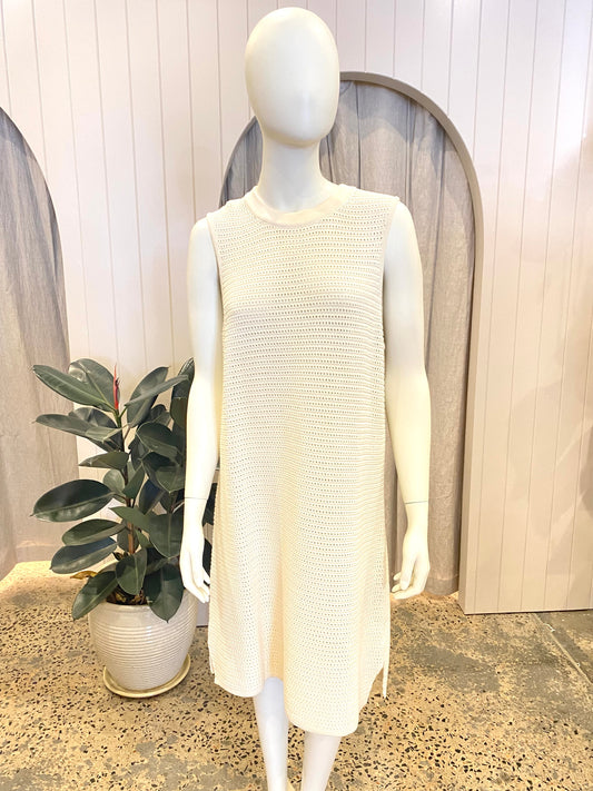 Assembly Label Audrey Crochet Dress In Cream - Size 12