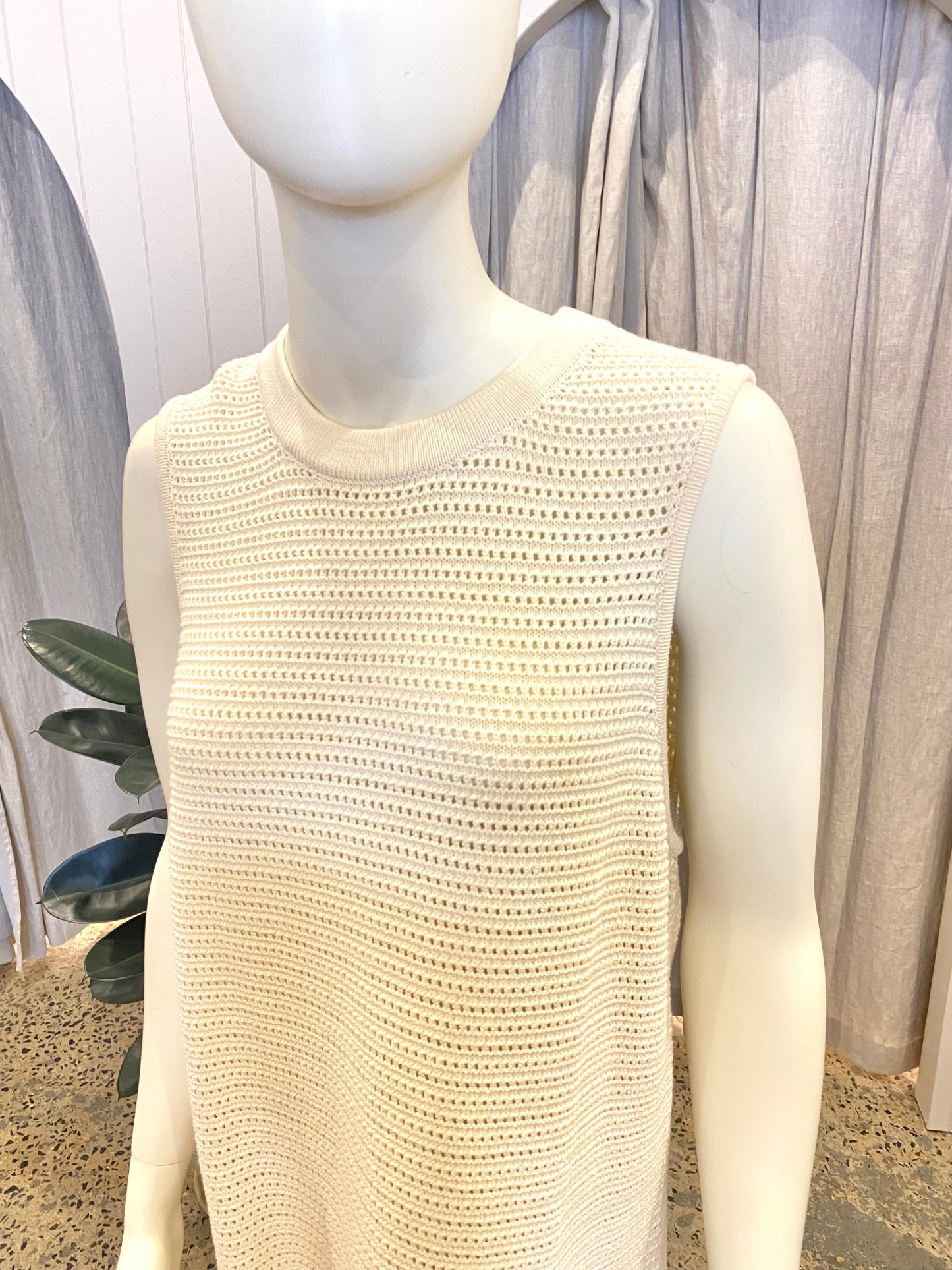 Assembly Label Audrey Crochet Dress In Cream - Size 12