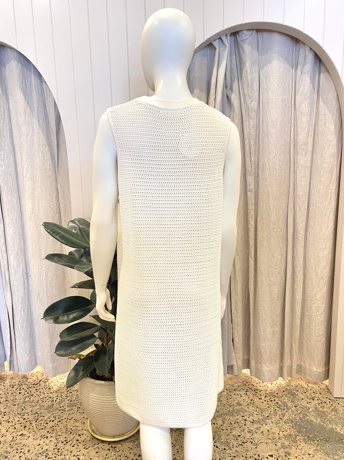 Assembly Label Audrey Crochet Dress In Cream - Size 12