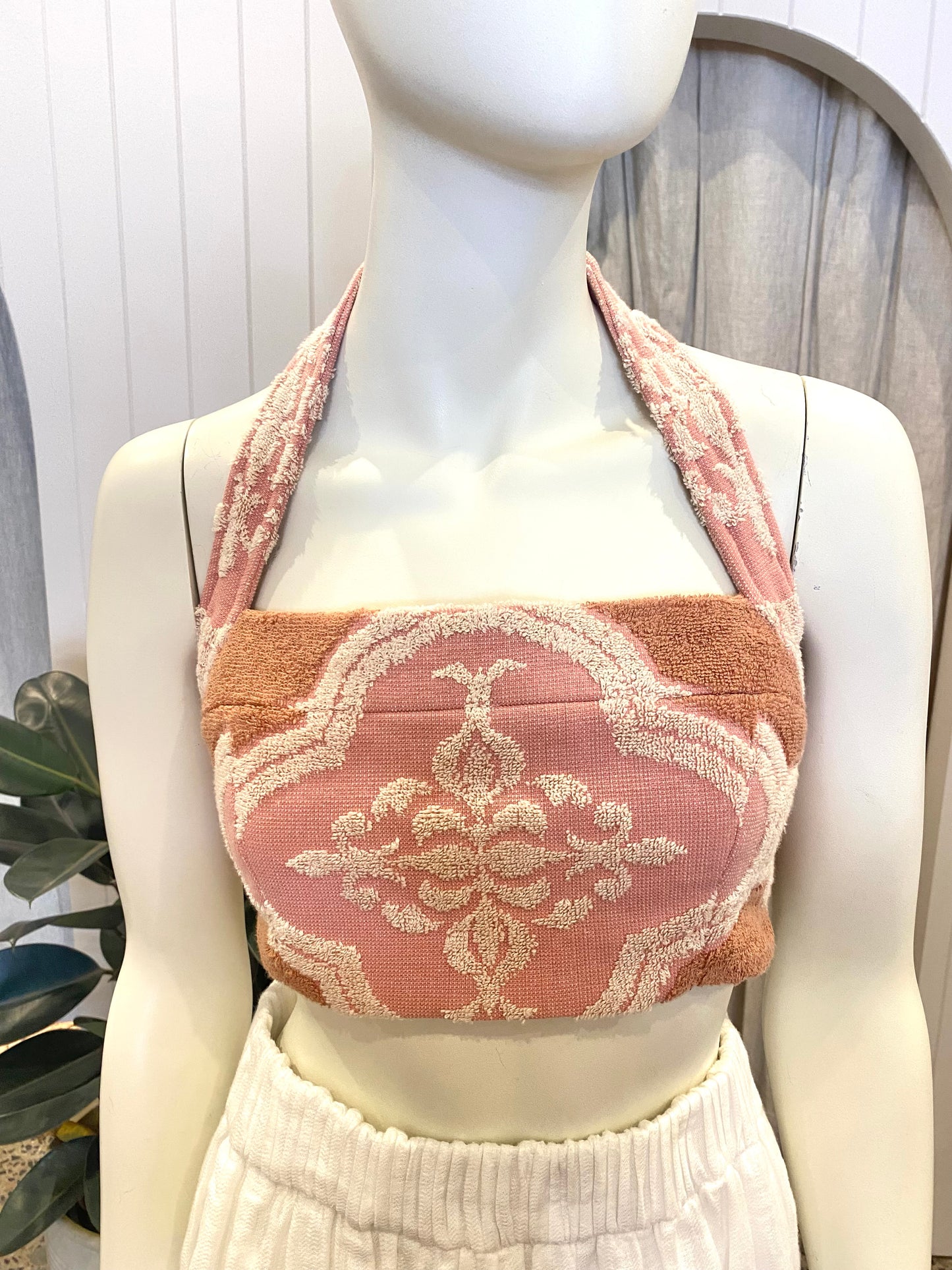 Zimmermann Jeannie Terry Towel Halter Top Tancream - Size 3