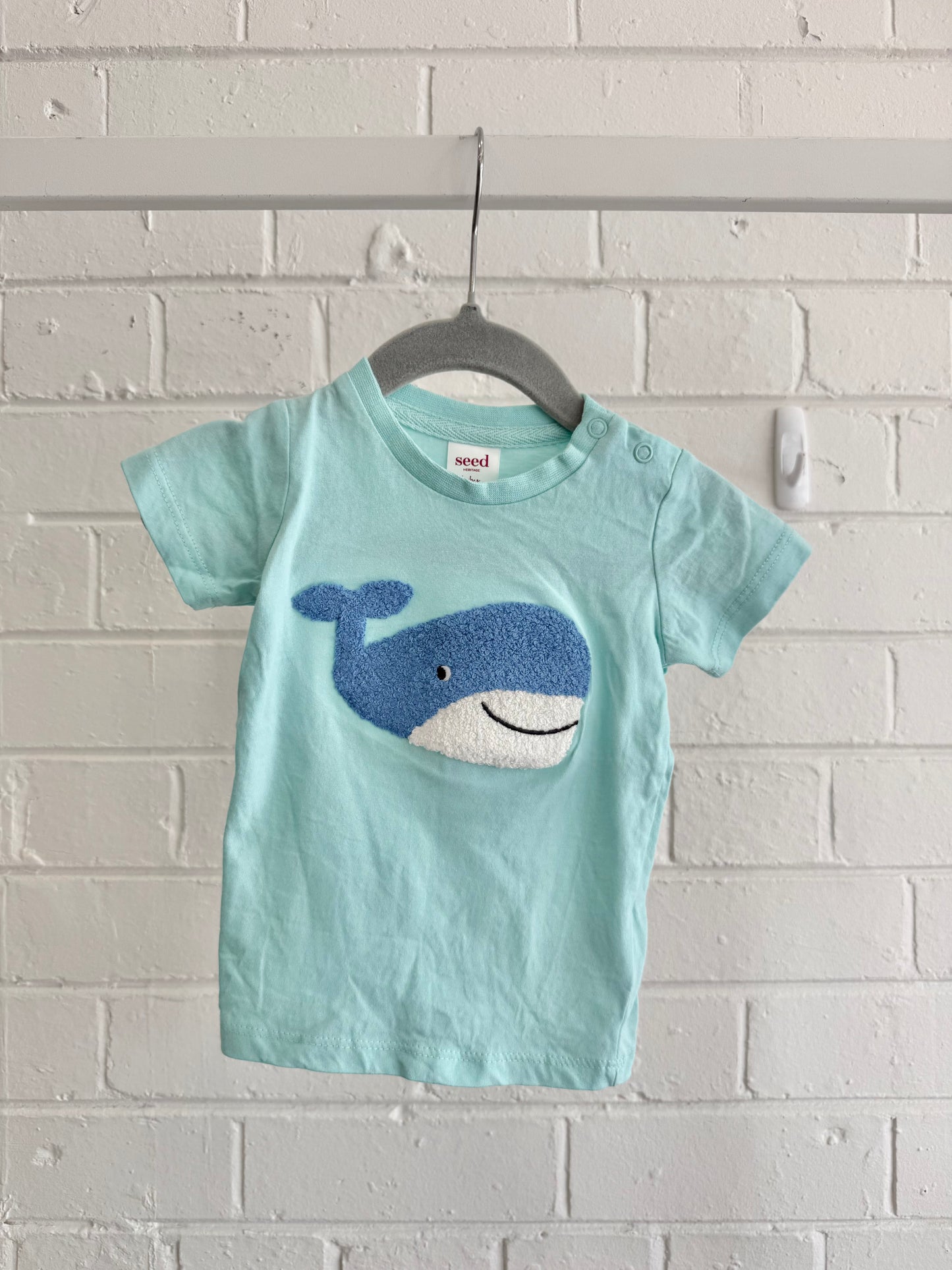 Seed Blue Whale Tee - Size 3/6m
