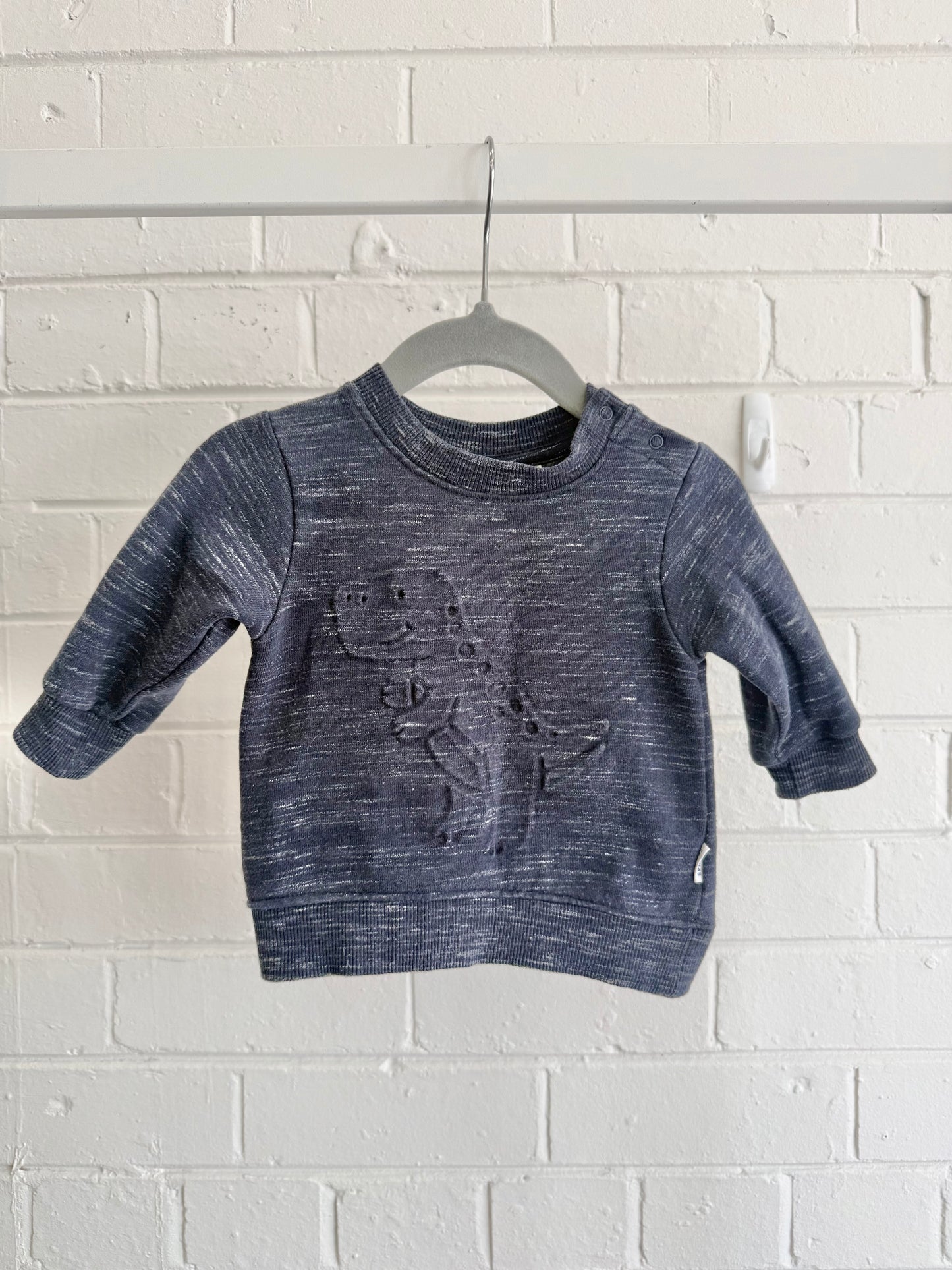 Sprout Navy Dino Jumper - Size 000