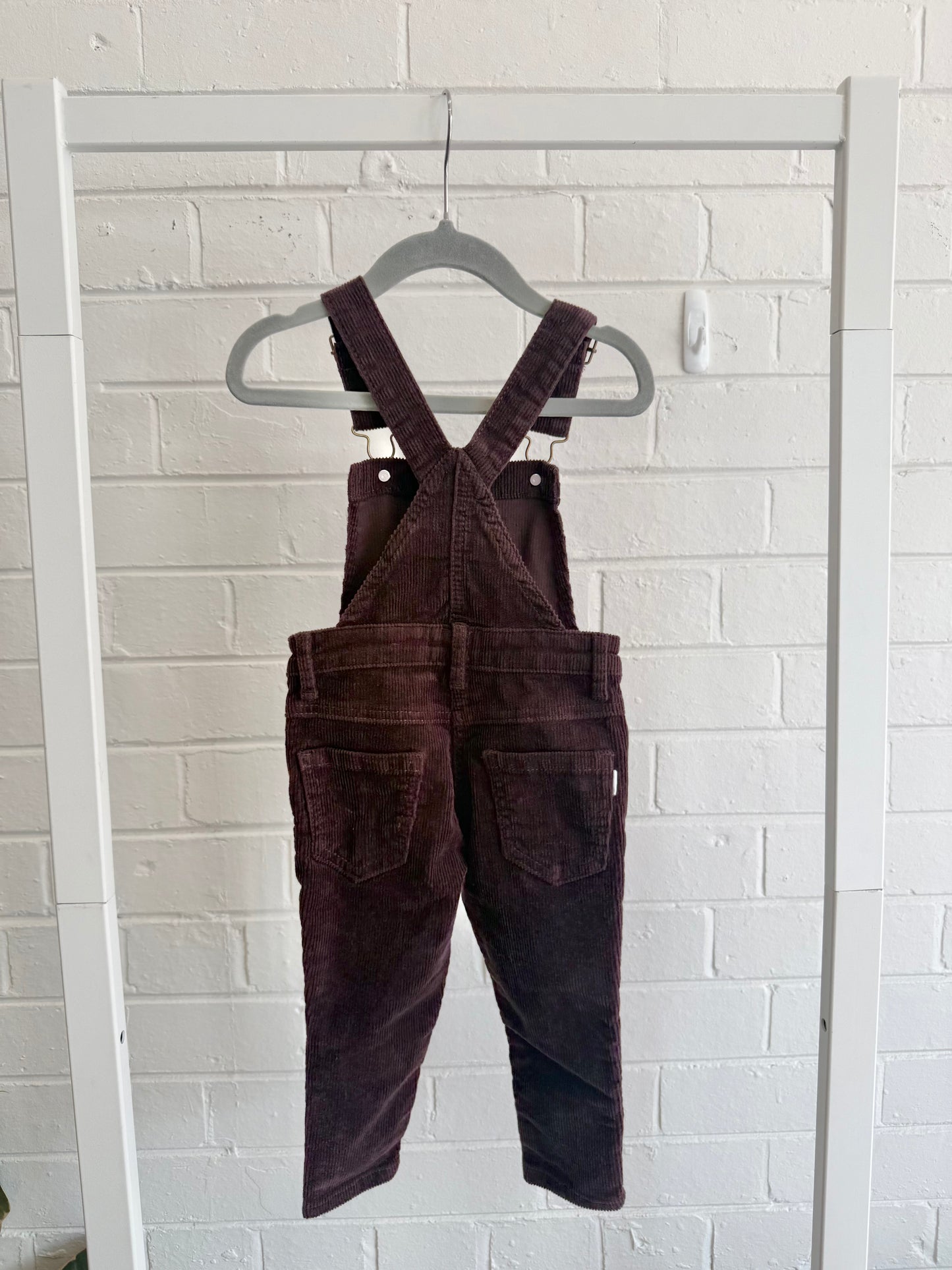 BNWT Jamie Kay Burgandy Corduroy Overalls - Size 6-12 months