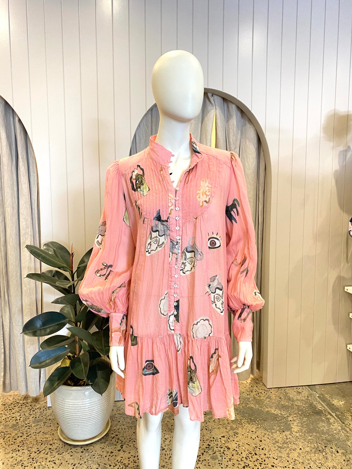 Alemais Cleo Smock Mini Dress - Size 12