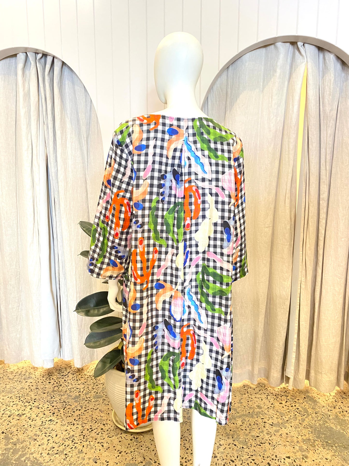 Gorman 'Garden Check Growers' Dress - Size 16