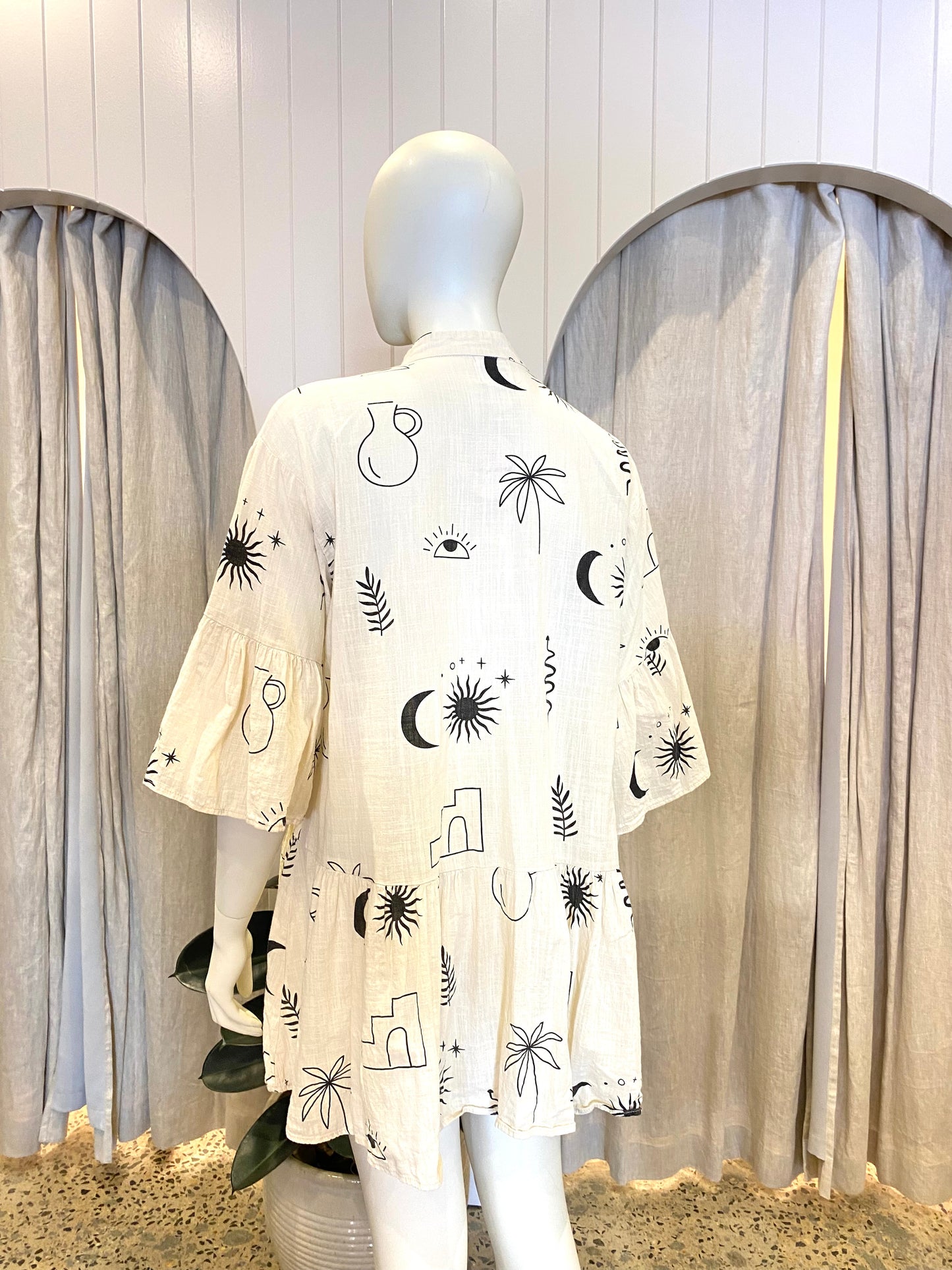 By Frankie Celestial Mini Dress - Size Small (10)