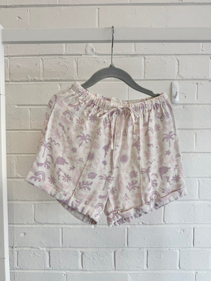 Bonnie and Harlo Purple Print Shorts - Size 6