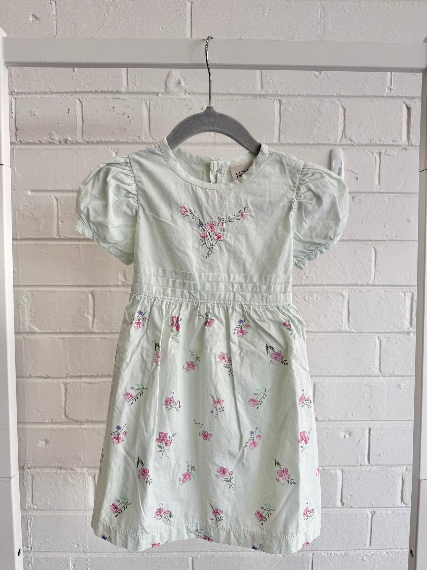 Now Mint Floral Dress - Size 2