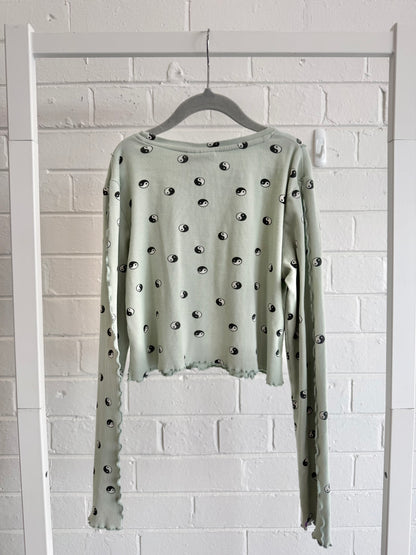 Kappahl Green Ying Yang Top - Size 5