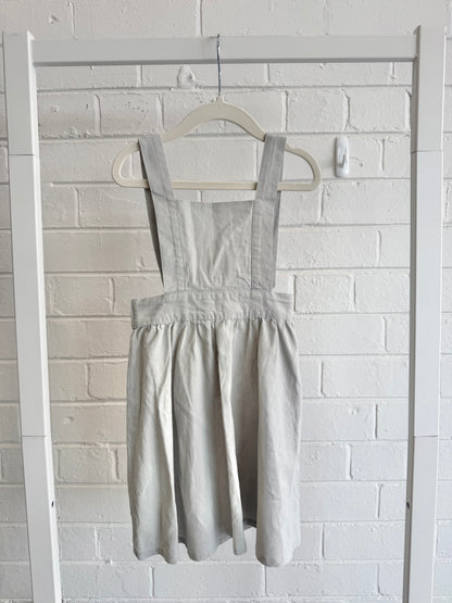 Miann and Co Grey Ramie Pinafore Dress - Size 3
