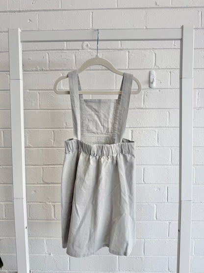 Miann and Co Grey Ramie Pinafore Dress - Size 3