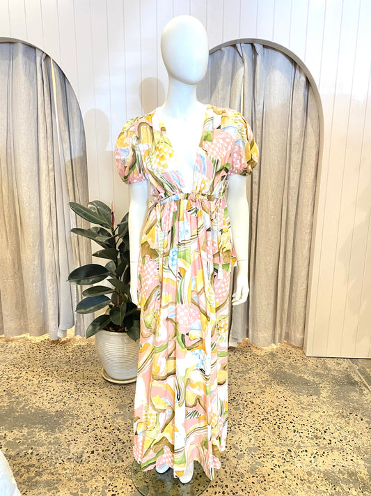 By Nicola 'Ahoy' Plunge Neckline Midi Dress - Size 10