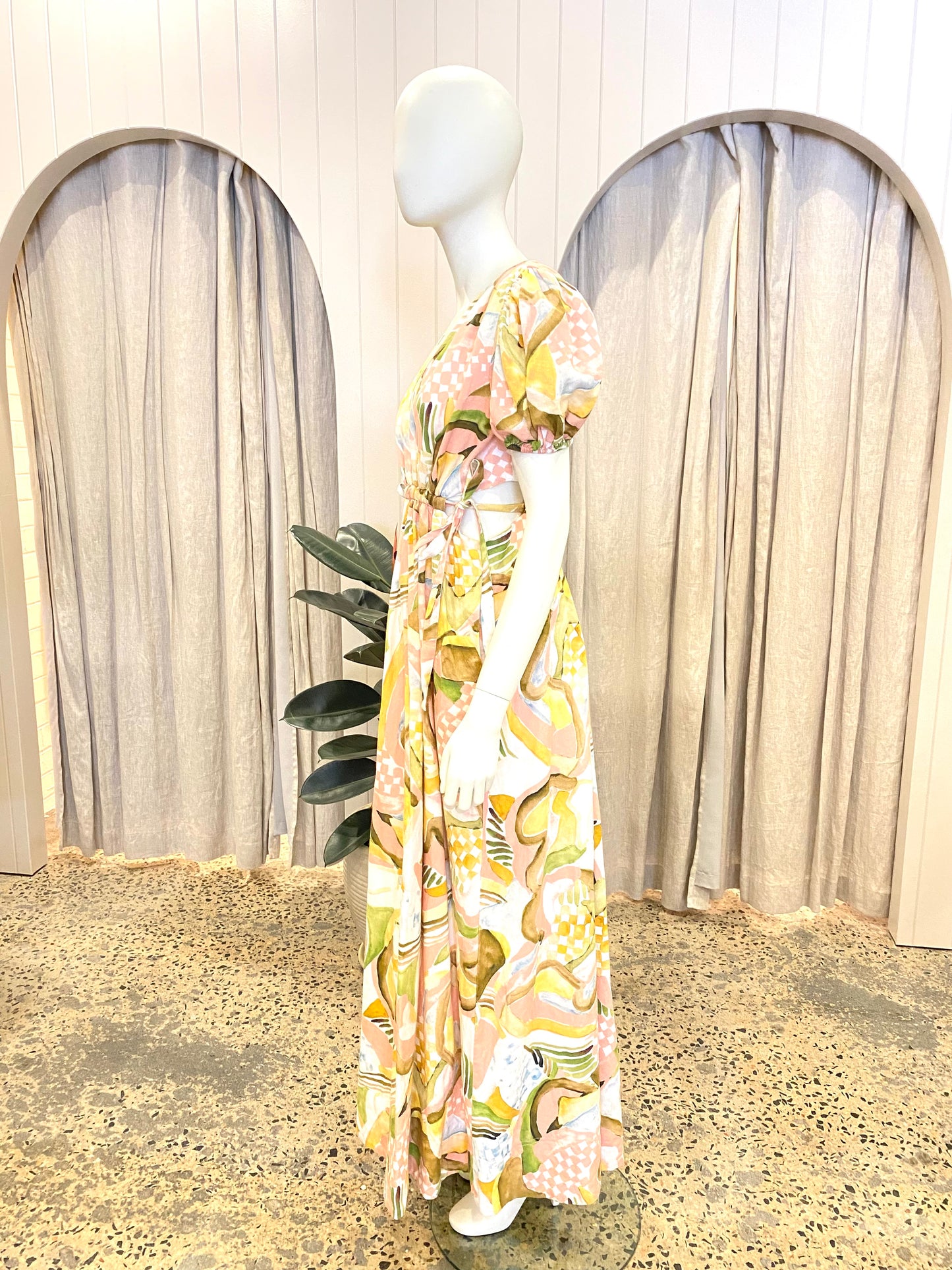 By Nicola 'Ahoy' Plunge Neckline Midi Dress - Size 10