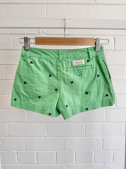 Ralph Lauren Green Skull Shorts - Size 7