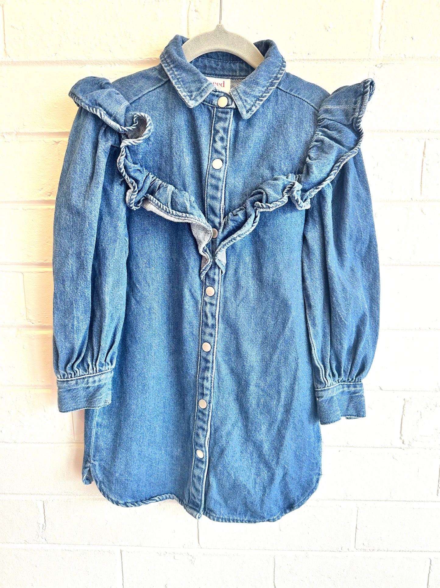 Seed Navy Denim Ruffle - Size 4