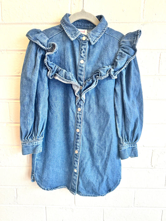 Seed Navy Denim Ruffle - Size 4