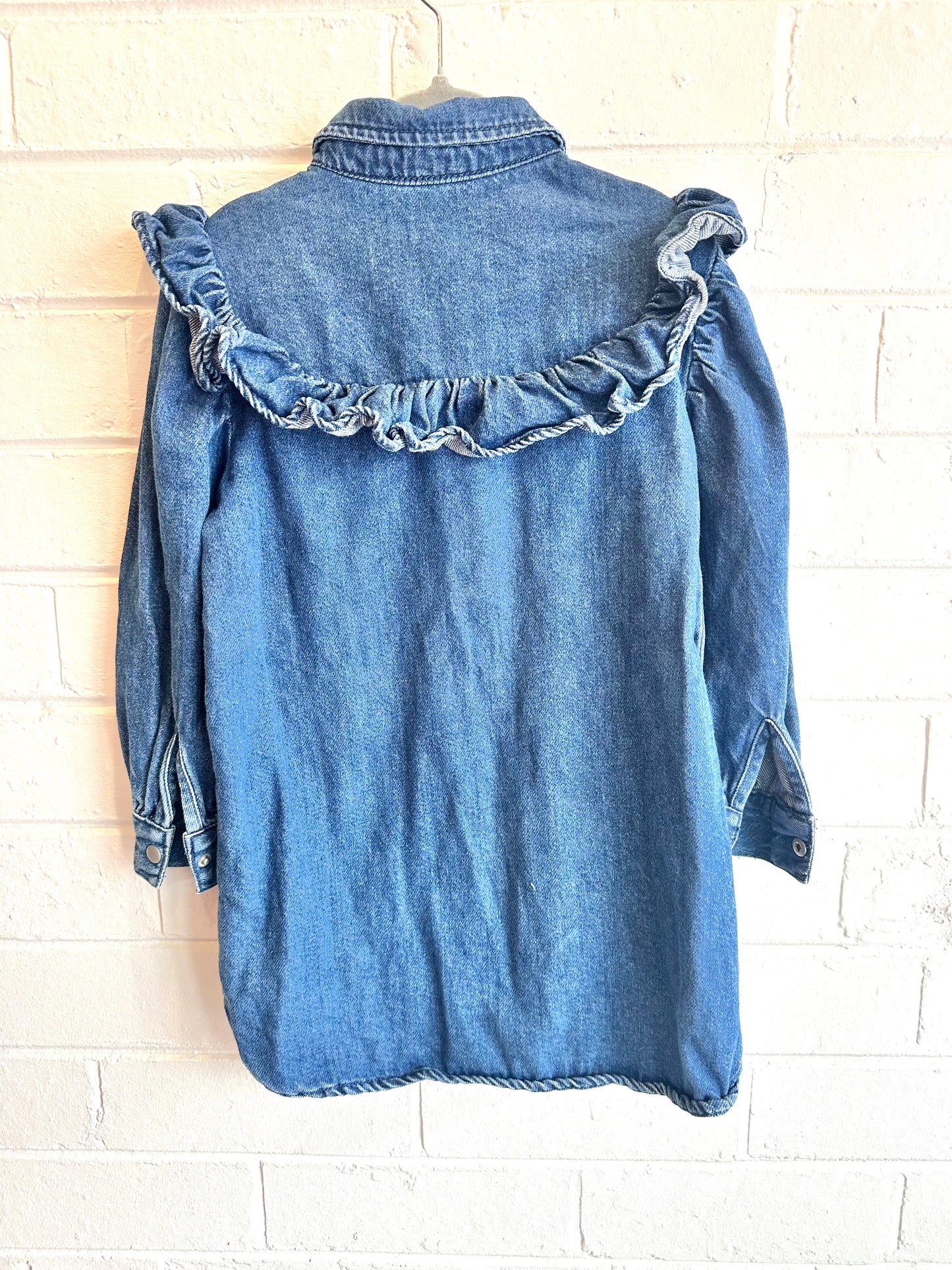 Seed Navy Denim Ruffle - Size 4