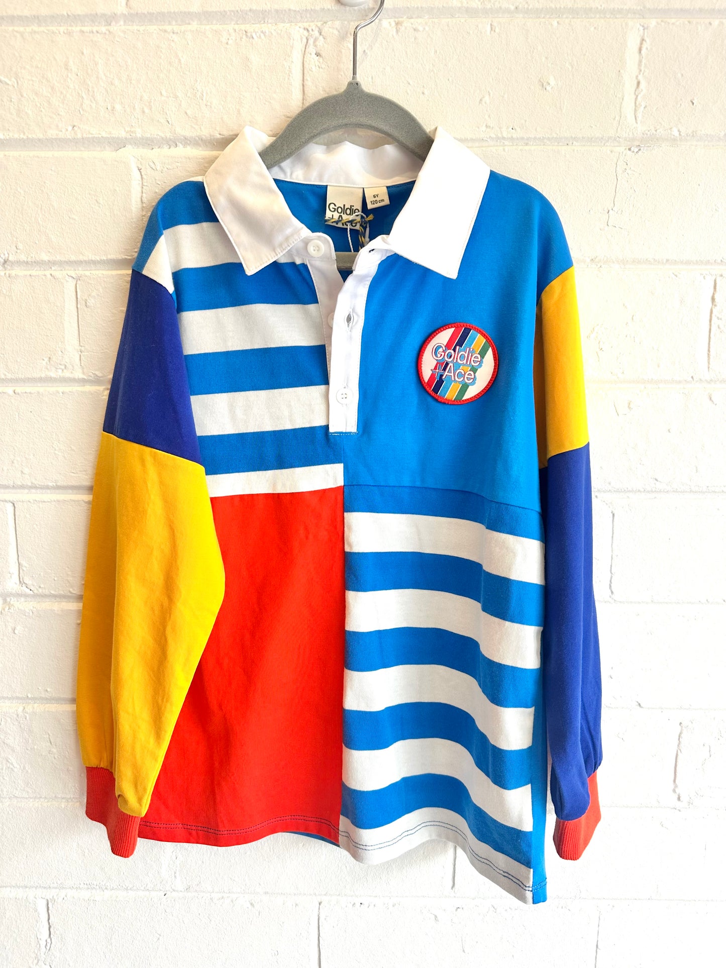 Goldie & Ace Myles Colour Block Rugby Jumper - Size 6