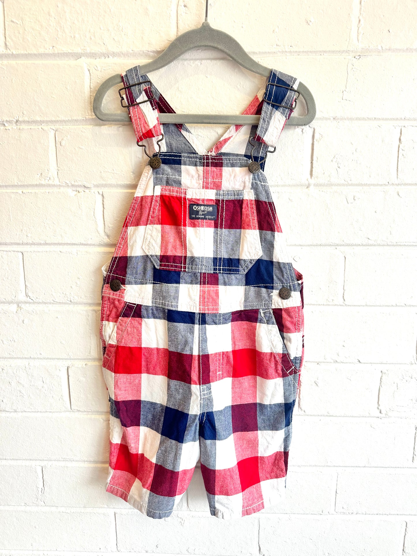 OshKosh Gingham Overalls - Size 4