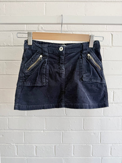 Country Road Navy Cord Mini Skirt - Size 7
