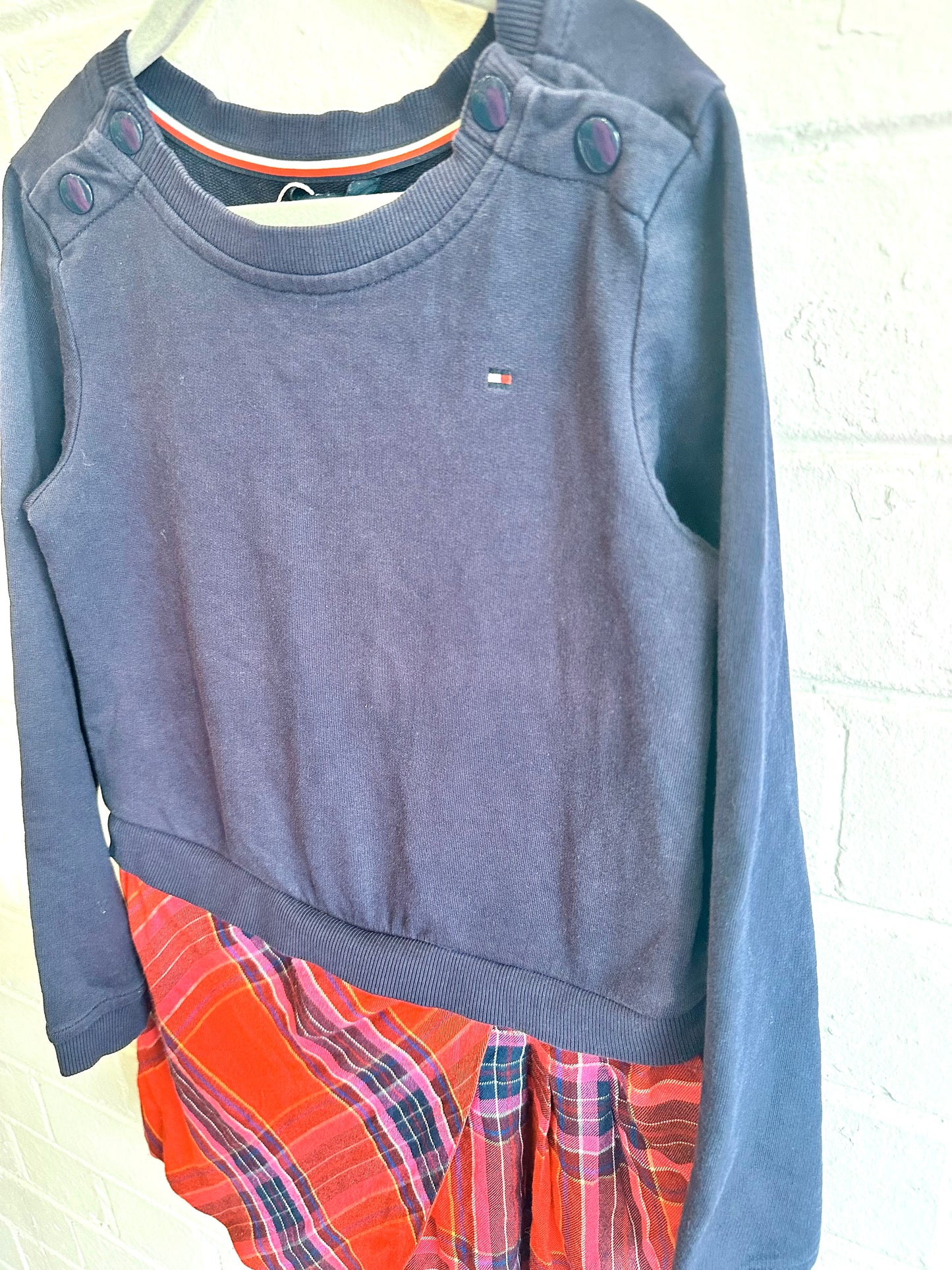 Tommy Hilfiger Check Sweater dress - Size 7