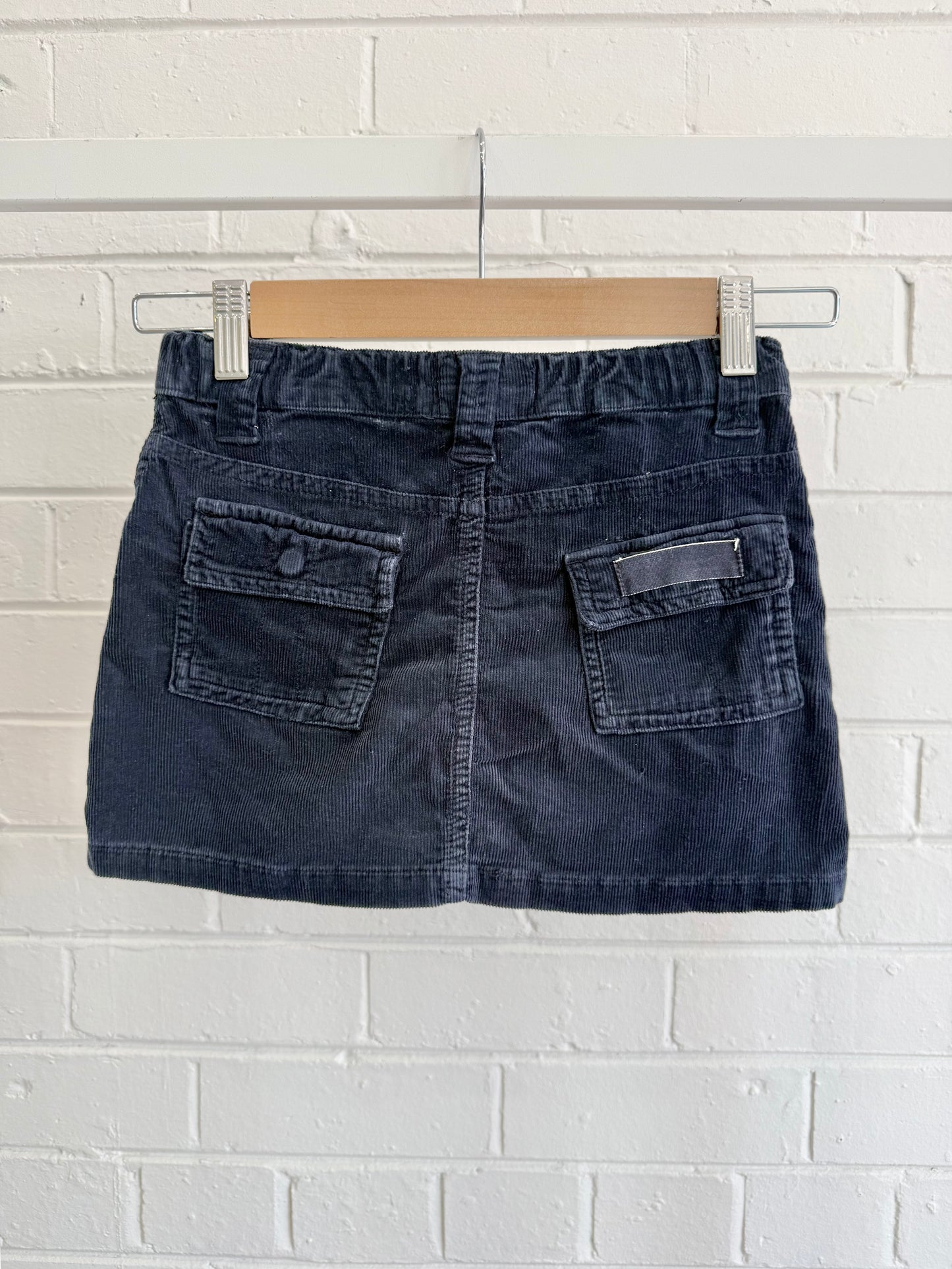 Country Road Navy Cord Mini Skirt - Size 7