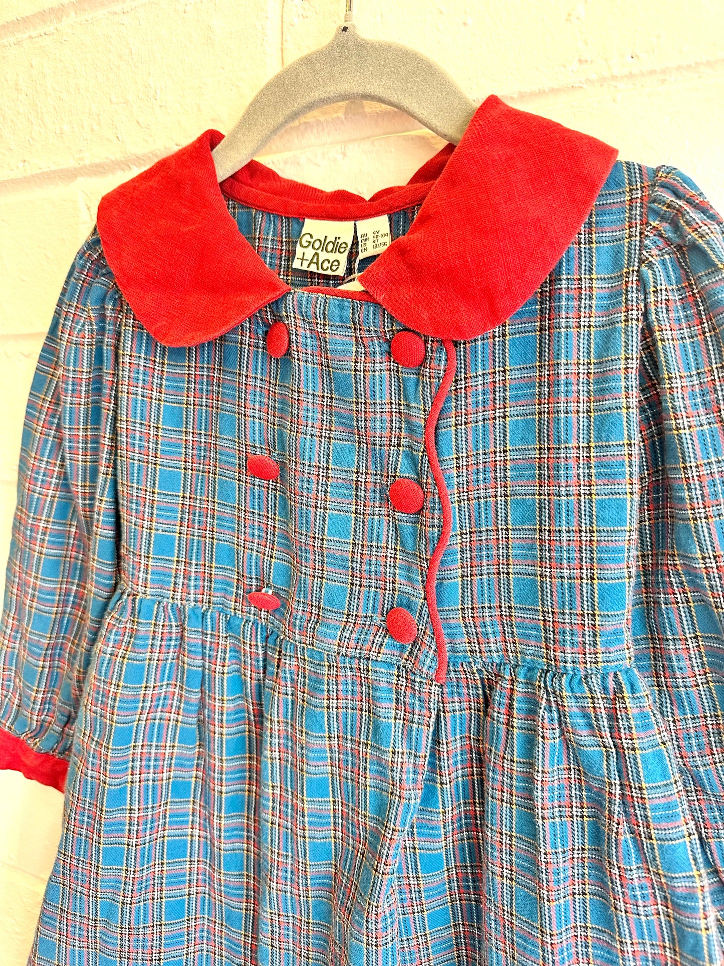 Goldie & Ace Check Smock Dress - Size 4