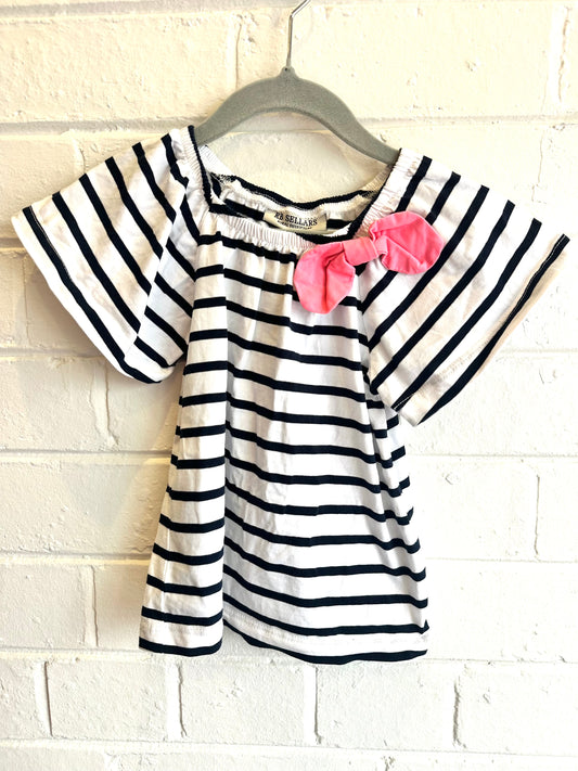 Alessandra Striped and Bow top - Size 2