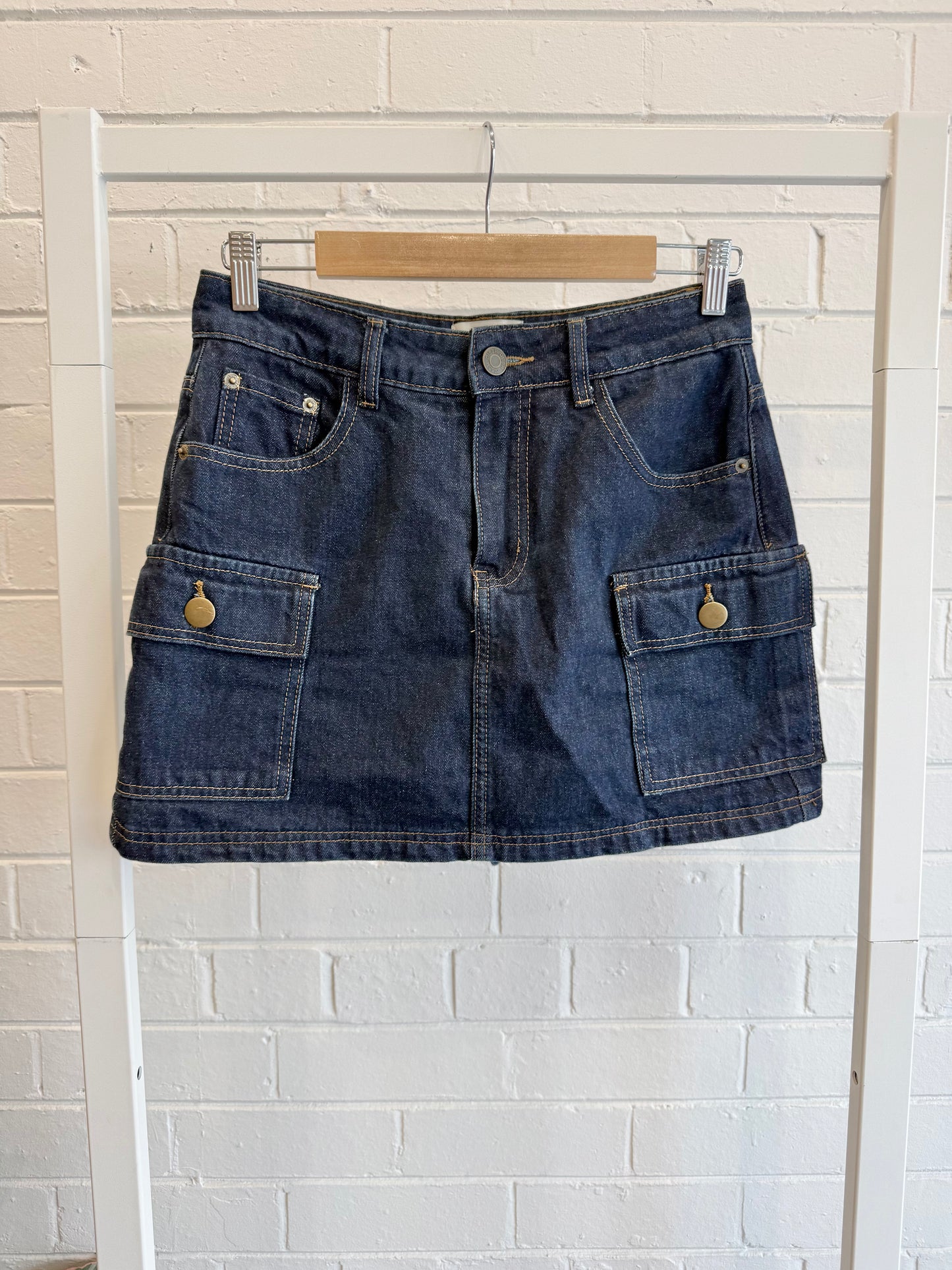 Dissh 'FELIX' Denim Skort & Shirt Set in Indigo - Size 10