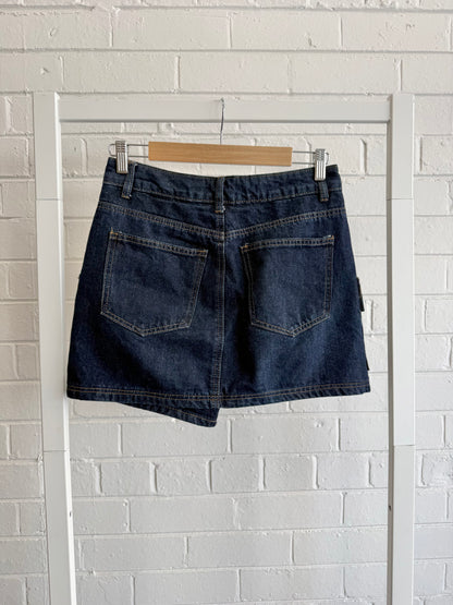 Dissh 'FELIX' Denim Skort & Shirt Set in Indigo - Size 10