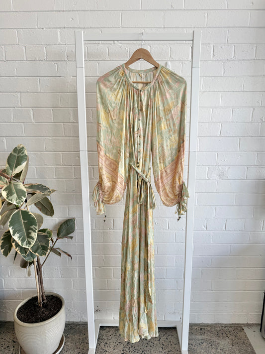 Spell & The Gypsy Butterfly Gown in Botanical Print - Size L (14)