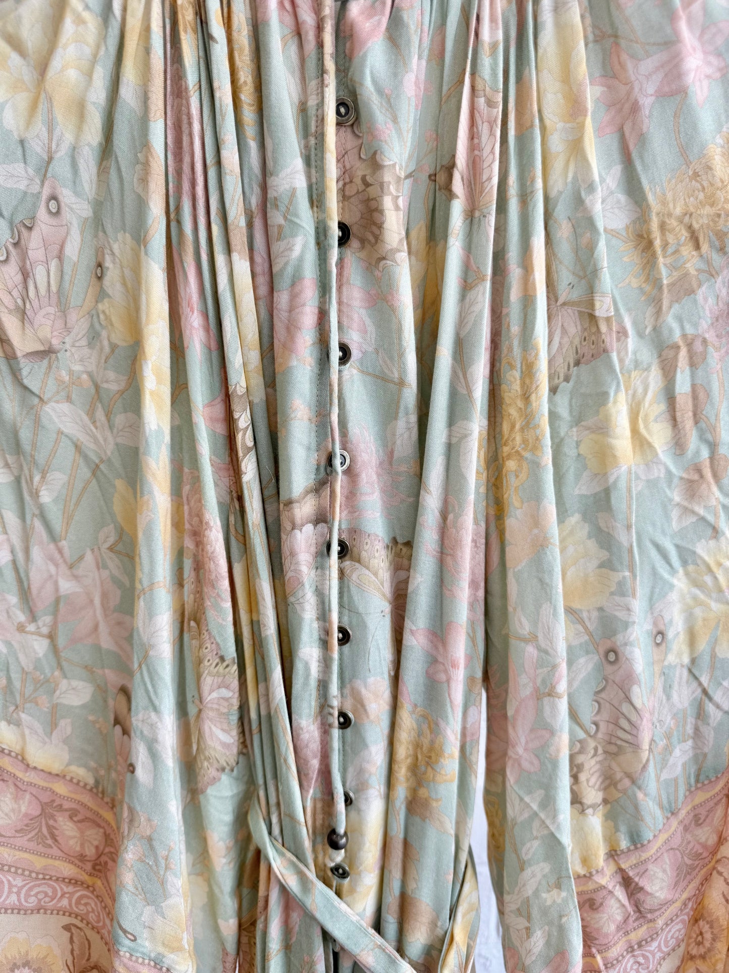 Spell & The Gypsy Butterfly Gown in Botanical Print - Size L (14)