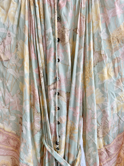 Spell & The Gypsy Butterfly Gown in Botanical Print - Size L (14)