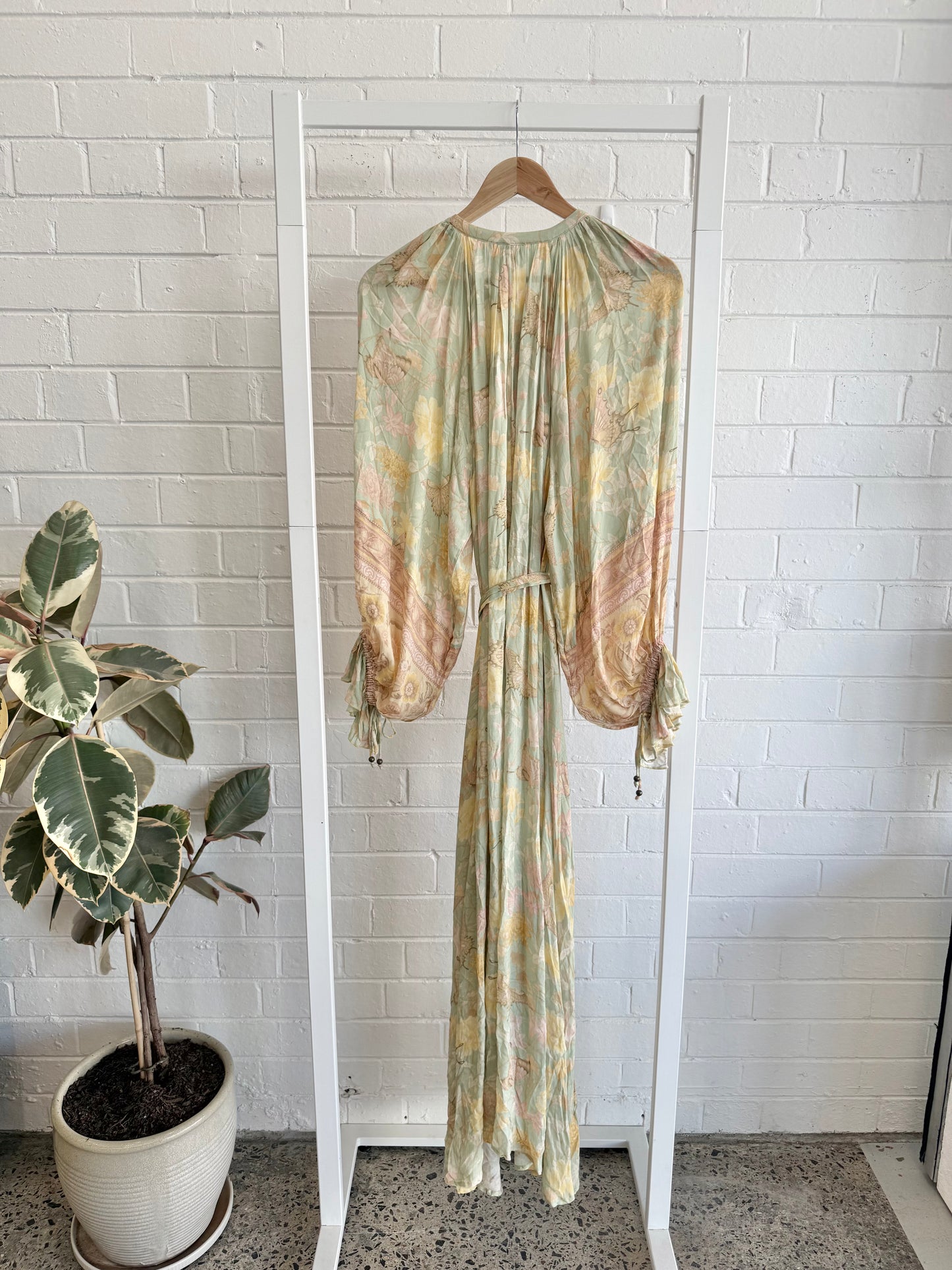 Spell & The Gypsy Butterfly Gown in Botanical Print - Size L (14)