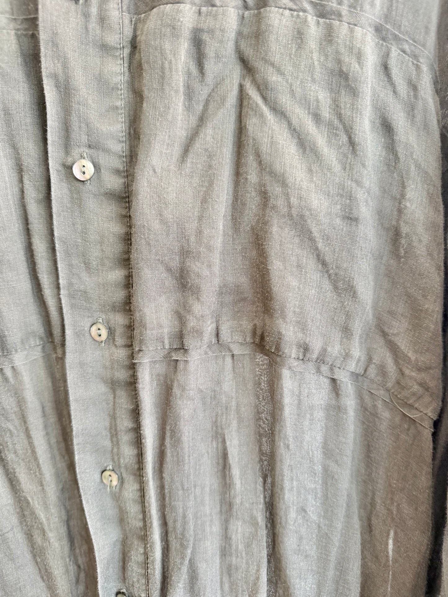 Dissh Oversized Ramie Shirt in Burnt Choc  - Size 14
