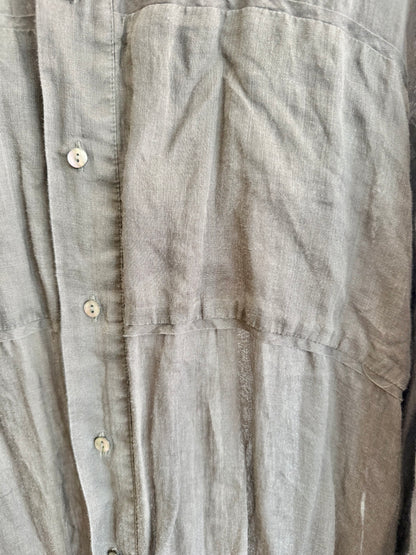 Dissh Oversized Ramie Shirt in Burnt Choc  - Size 14
