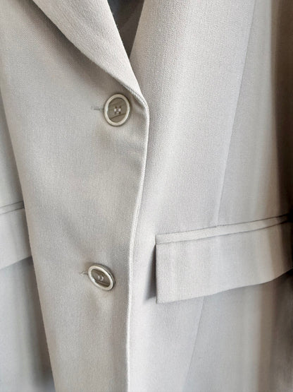 Ena Pelly Single Breasted Blazer in Taupe - Size 14
