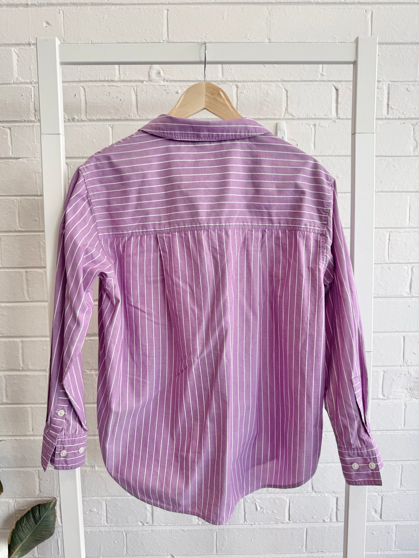 Country Road Pinstripe Shirt & Shorts Set in Purple - Size 10