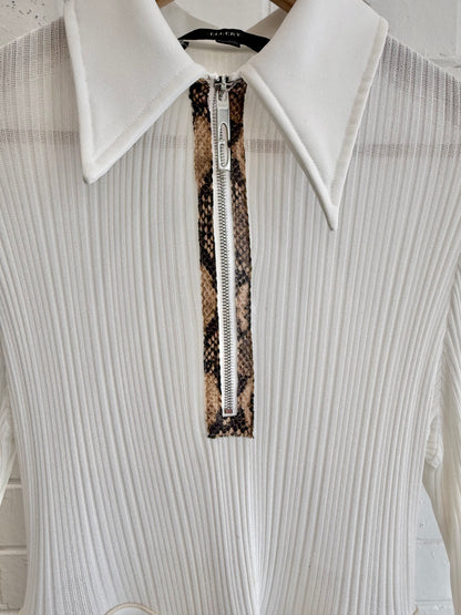 Ellery Drop Waist Dress in Ivory - Size 12
