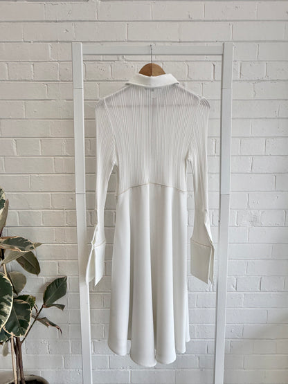 Ellery Drop Waist Dress in Ivory - Size 12