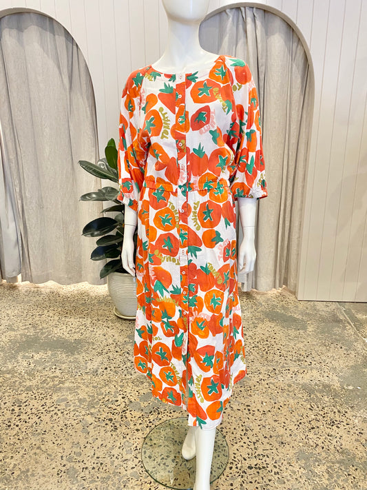 Variety Hour Tomato Midi Dress - Size XL